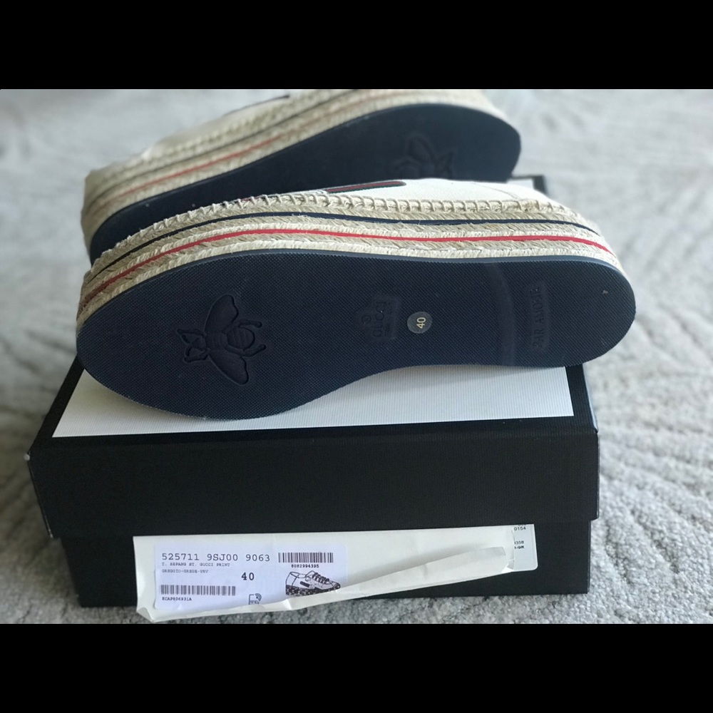 Gucci Canvas Platform Espadrilles - Nib - 40eu - image 6